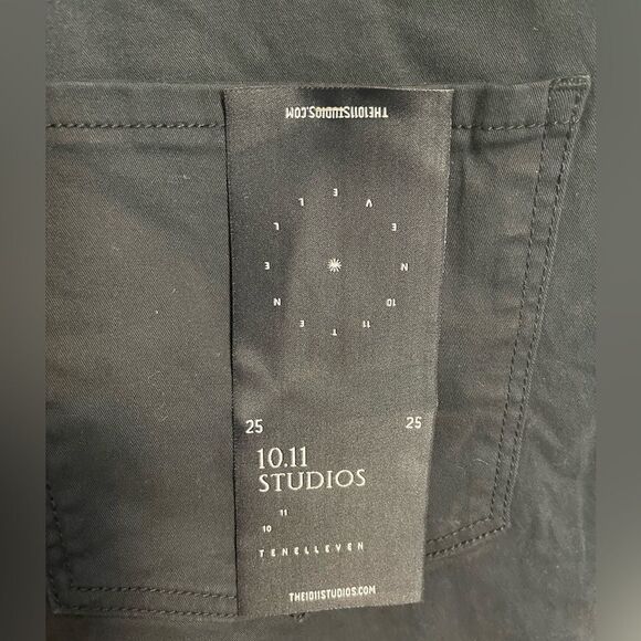 10.11 Studios Denim Button-Up Jumpsuit with Pockets in Black NWT! - Picture 9 of 9